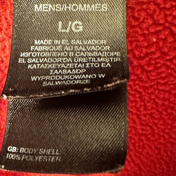 The North Face Classic Cozy Red Fleece 1/2 Zip Pullover Sz L - Picture 7 of 16